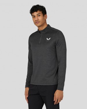 Castore Active Long Sleeve Marl Quarter Zip Gunmetal | SKQZTM-560