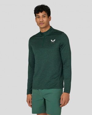 Castore Active Marl Quarter Zip Zelene | JMFIZU-509