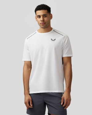 Castore Apex Aeromesh T-Shirt Bílé | TWEHMX-839