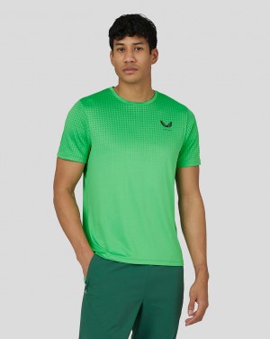 Castore Flow Short Sleeve Knit T-Shirt Lime | AOMEQJ-028