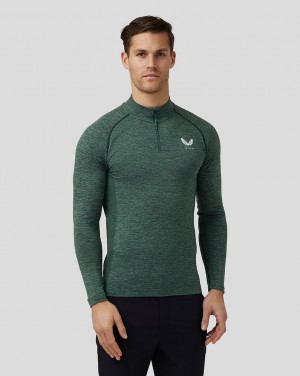 Castore Golf Body Mapped Seamless Quarter Zip Top Šedé | SPNMDQ-643