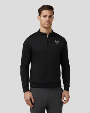 Castore Golf Club Classic Quarter Zip Top Černé | YPIGAT-978