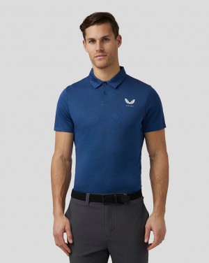 Castore Golf Engineered Knit Polo Tmavě Blankyt | QYTMHI-237