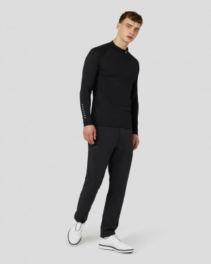 Castore Golf Long Sleeve Mock Neck Base Layer Černé | EKYJAQ-071