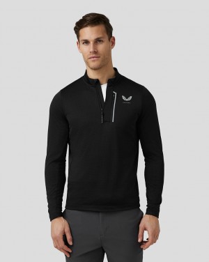 Castore Golf Pinnacle Tech Half Zip Top Černé | ALDXUI-263