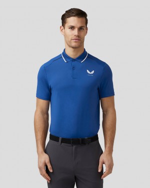 Castore Golf Tech Polo Královská Modrá Blankyt | LWRDZJ-367