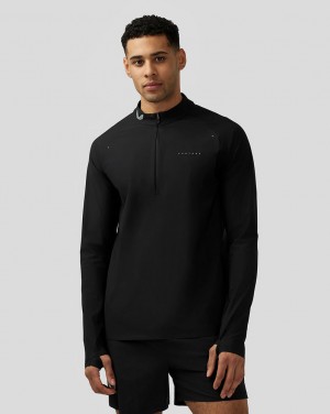 Castore Zone Ventilation Quarter Zip Černé | ZREPFO-207