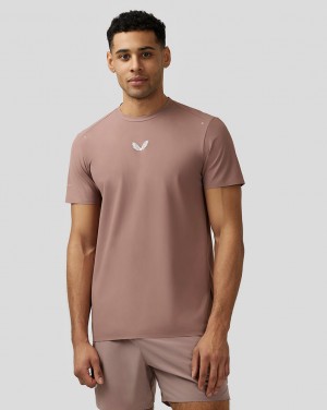 Castore Zone Ventilation Training T-Shirt Peach Clay | WHTGXJ-401