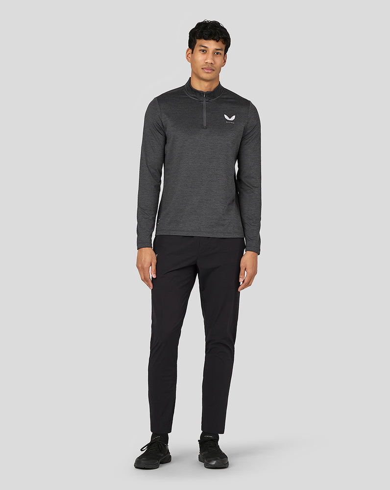 Castore Active Long Sleeve Marl Quarter Zip Gunmetal | XUTMGN-281