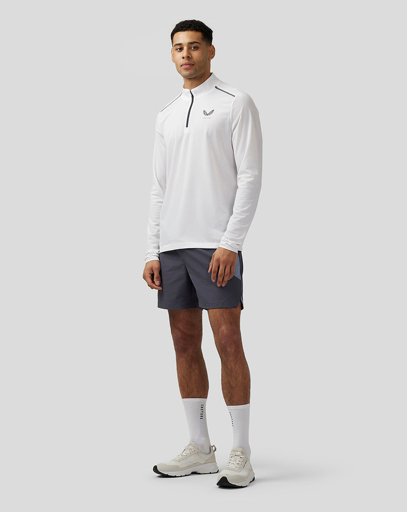 Castore Apex Aeromesh Quarter Zip Bílé | JSCHYA-834