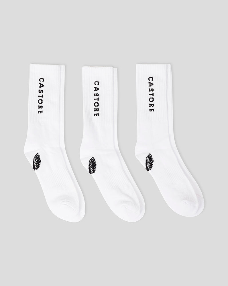 Castore Cushioned Crew Socks 3 Pack Bílé | OGTQZC-073