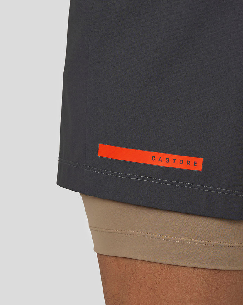 Castore Flow 2-in-1 Shorts Gunmetal | POYAIV-938