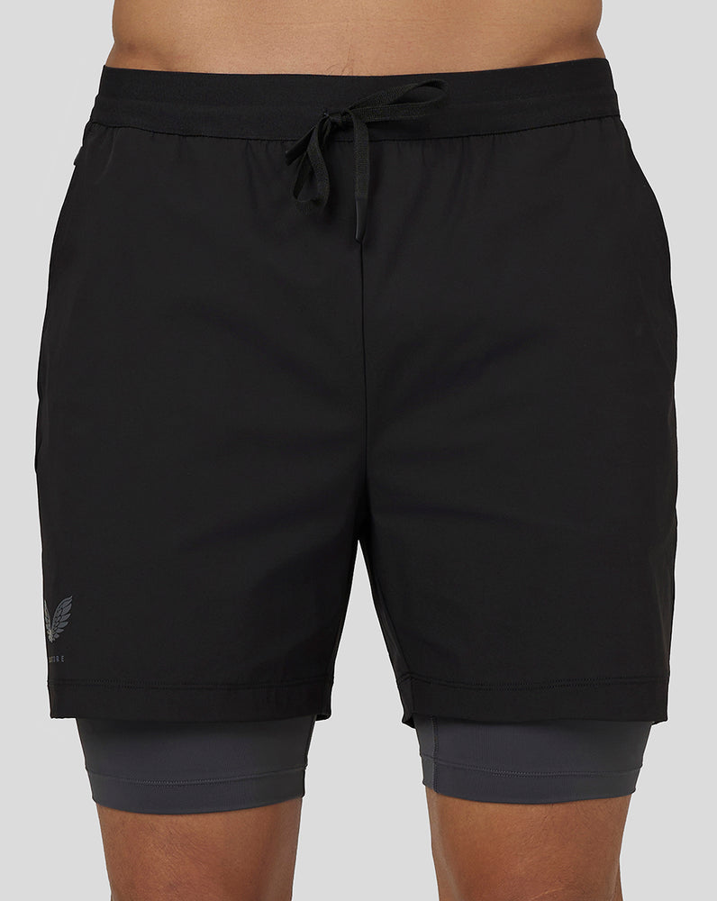 Castore Flow 2-in-1 Shorts Černé | DUVEIX-120