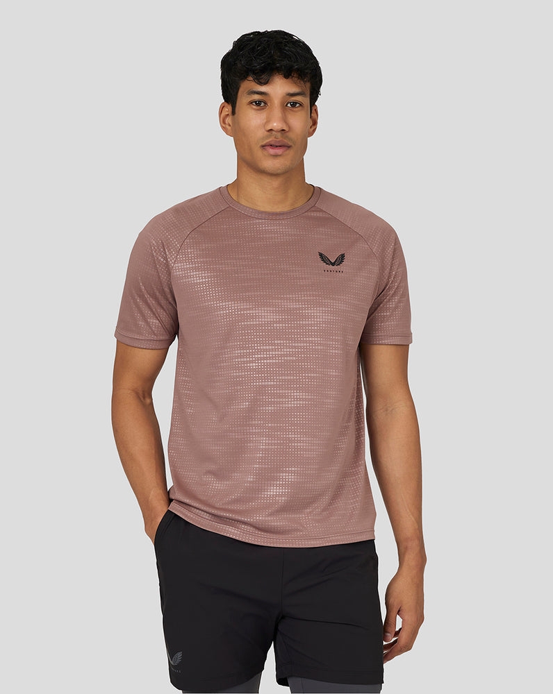 Castore Flow Short Sleeve Printed T-Shirt Peach Clay | MAUHKV-856