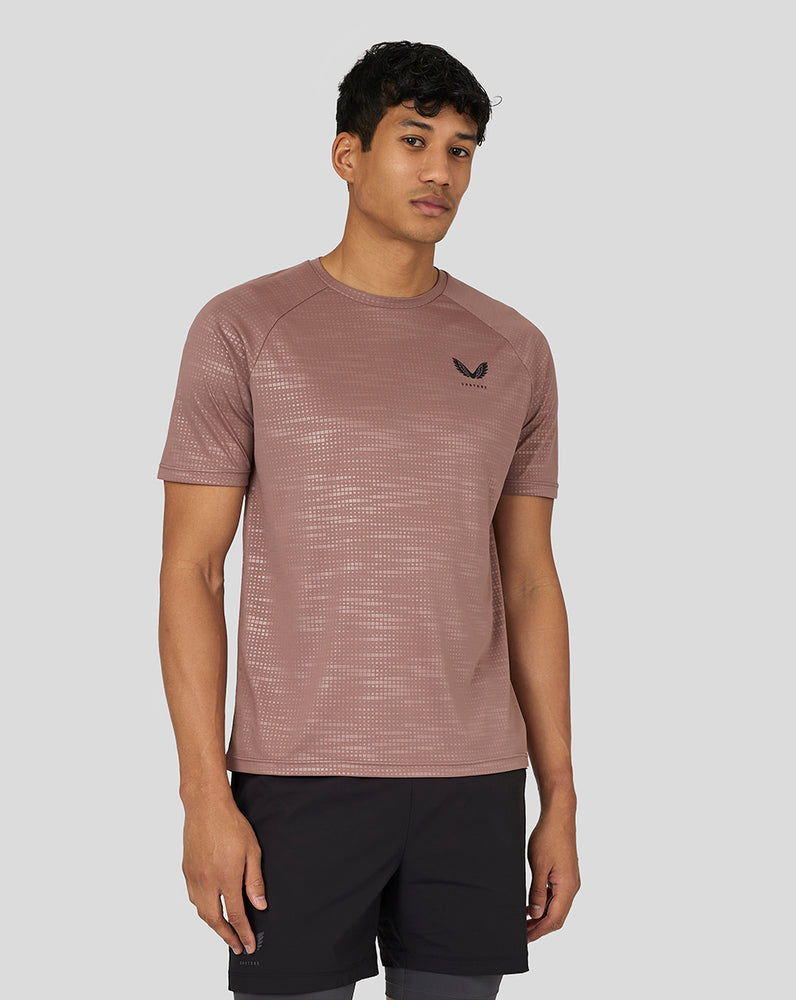 Castore Flow Short Sleeve Printed T-Shirt Peach Clay | MAUHKV-856