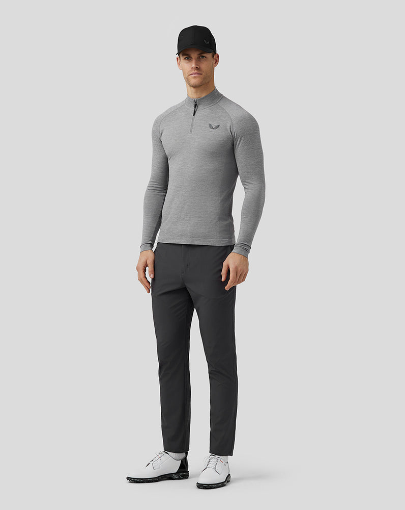 Castore Golf Body Mapped Seamless Quarter Zip Top Steel | KVNEDP-203