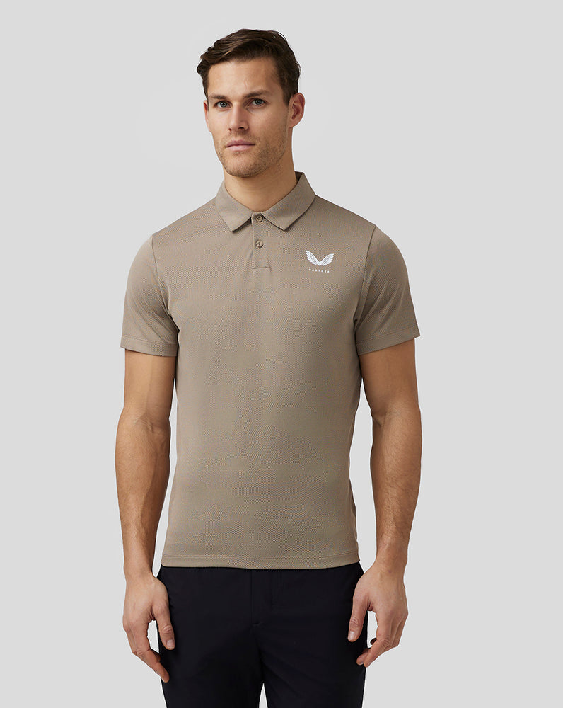 Castore Golf Engineered Knit Polo Clay | LYVJAZ-238