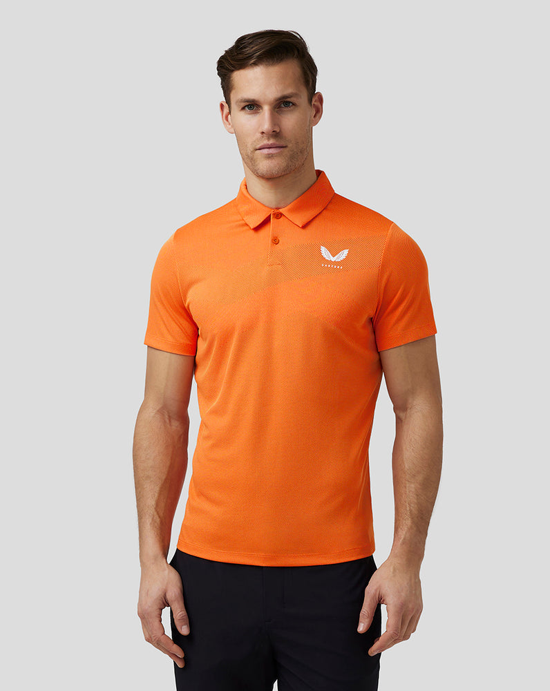 Castore Golf Engineered Knit Polo Tmavě Oranžové | LISYEG-519