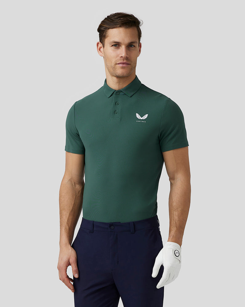 Castore Golf Essential Polo Zelene | HKBDIA-652