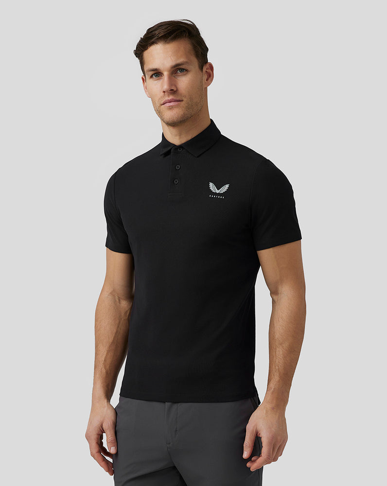 Castore Golf Essential Polo Černé | XJMLBG-321