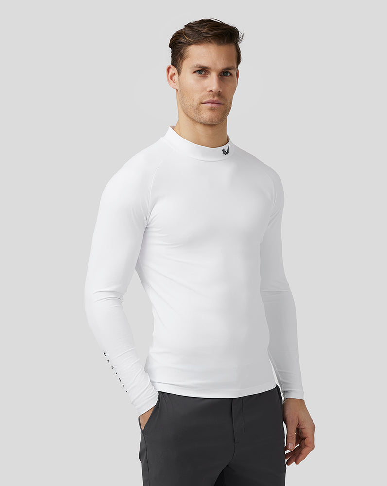 Castore Golf Long Sleeve Mock Neck Base Layer Bílé | FDWZAR-590