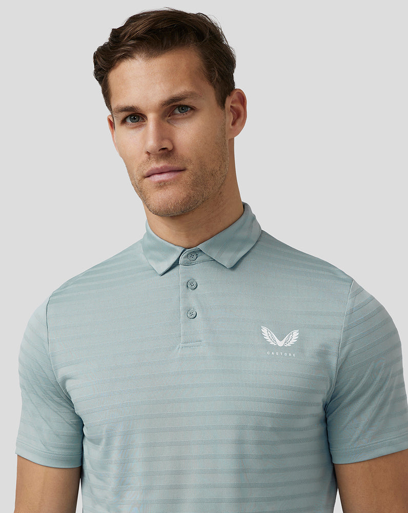 Castore Golf Textured Pique Stripe Polo Blankyt | RZXLDN-396