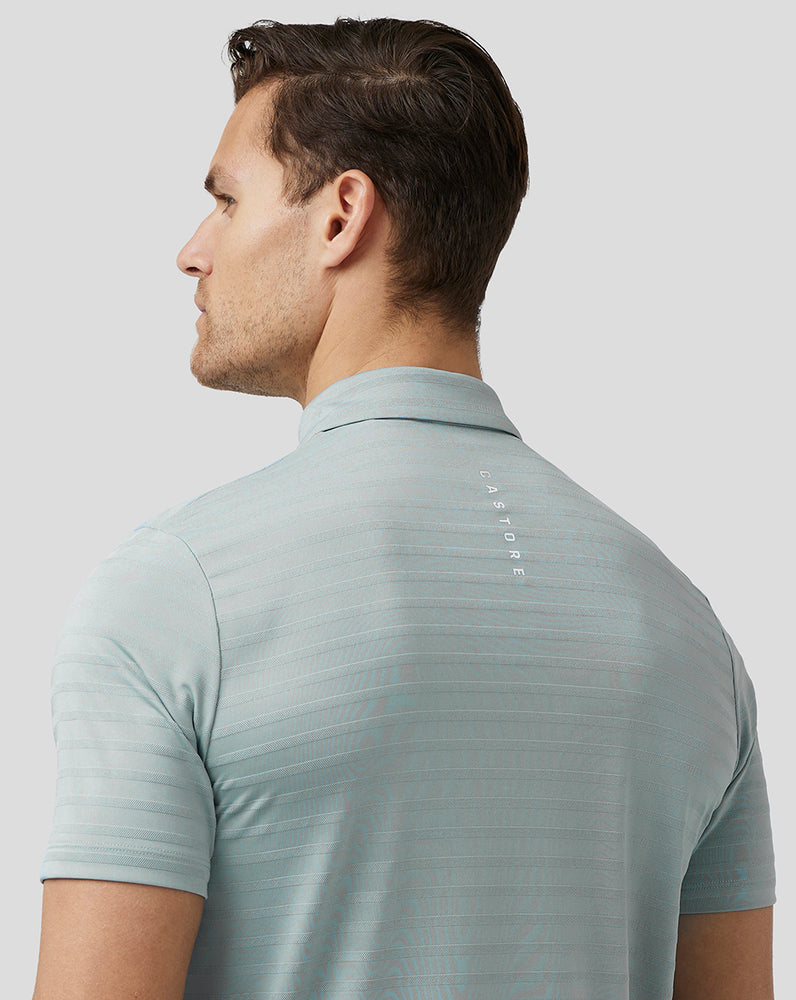 Castore Golf Textured Pique Stripe Polo Blankyt | RZXLDN-396