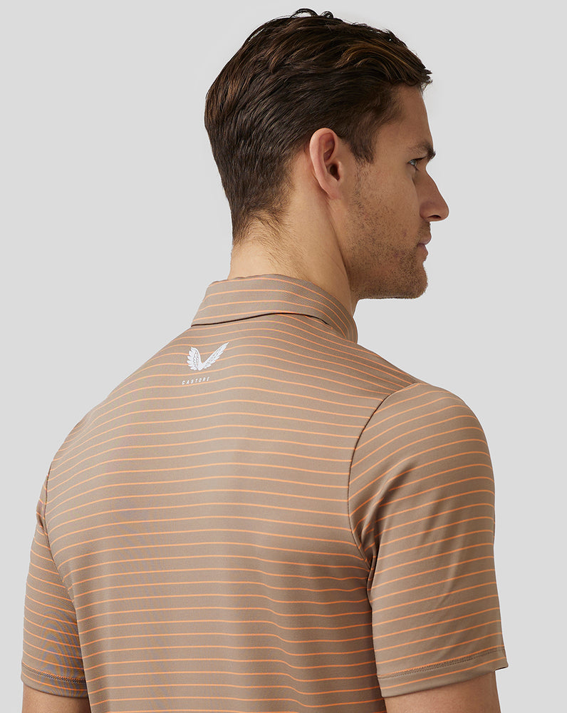 Castore Golf Yarn Dye Stripe Polo Clay | CJTXYP-791