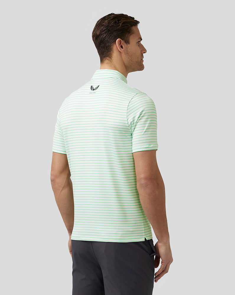 Castore Golf Yarn Dye Stripe Polo Lime | TVROYP-502