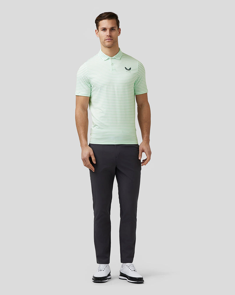 Castore Golf Yarn Dye Stripe Polo Lime | TVROYP-502