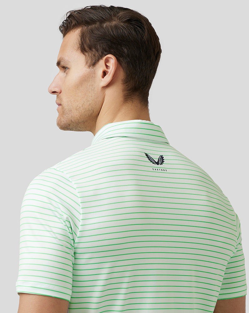 Castore Golf Yarn Dye Stripe Polo Lime | TVROYP-502