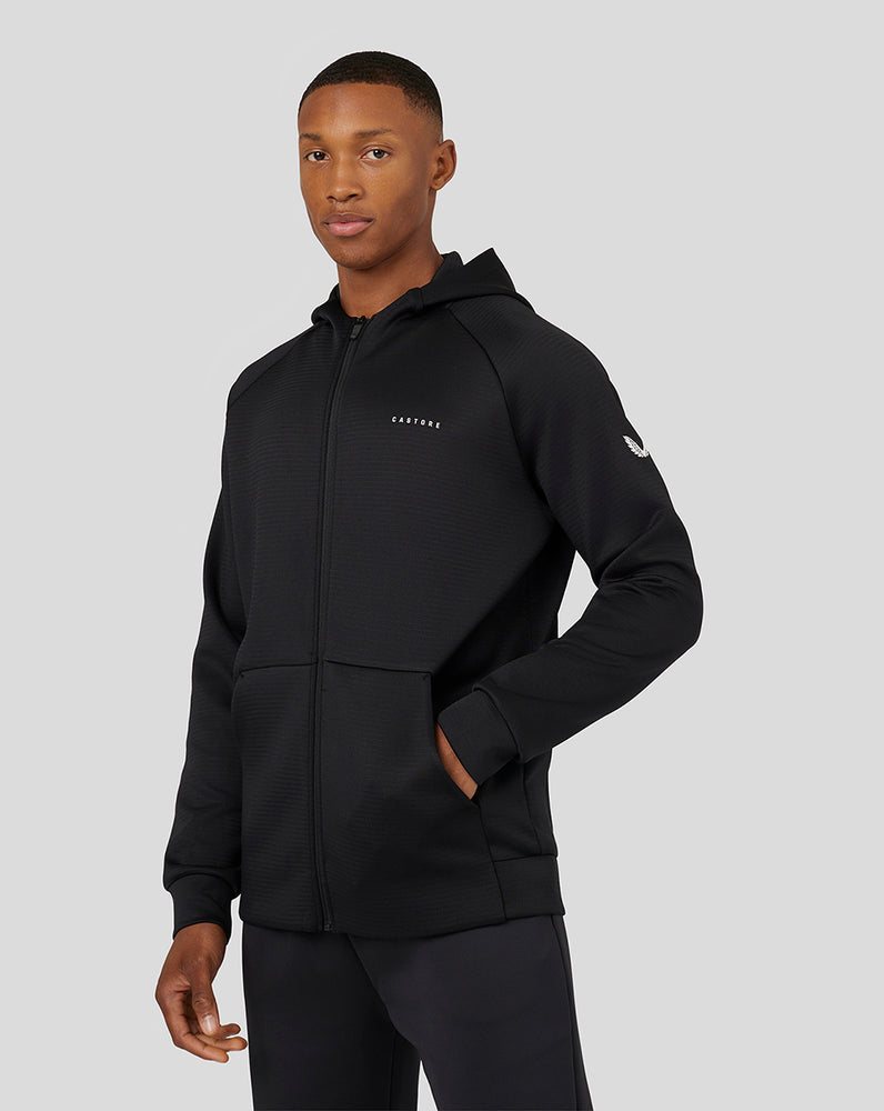 Castore Long Sleeve Aeroscuba Zip-Through Hoodie Černé | JOXFPY-824