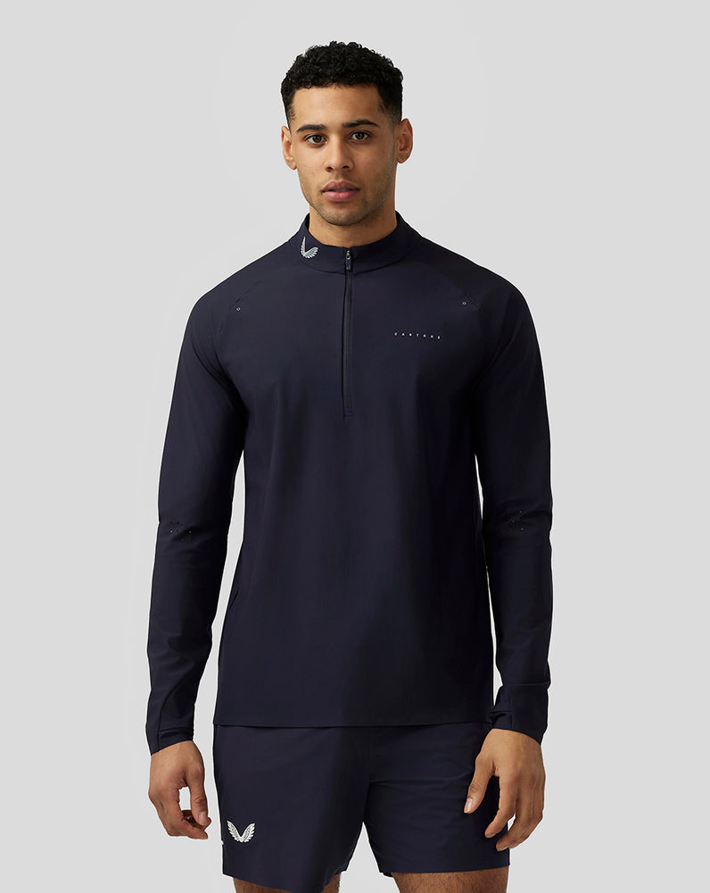 Castore Zone Ventilation Quarter Zip Tmavě Blankyt | JNCPBY-930